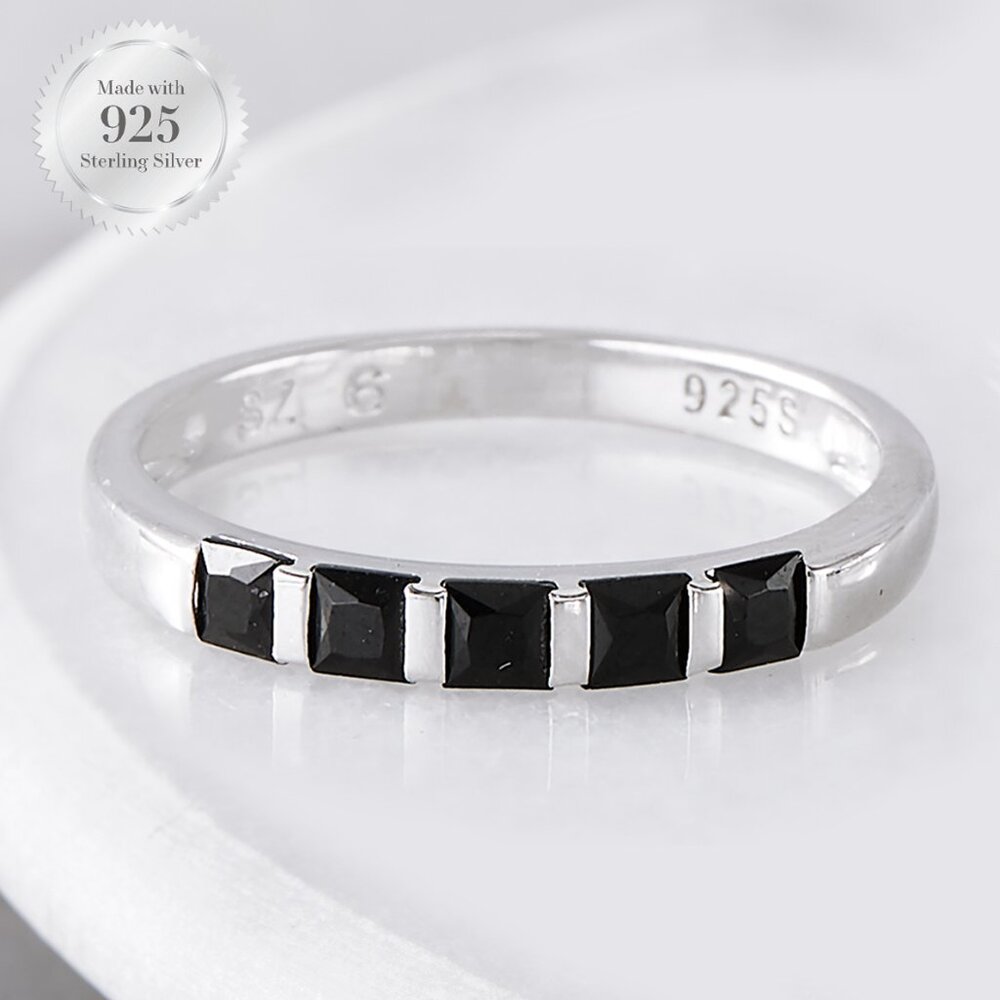 Charmed Aroma Onyx ring - 925 Sterling Silver Size 6